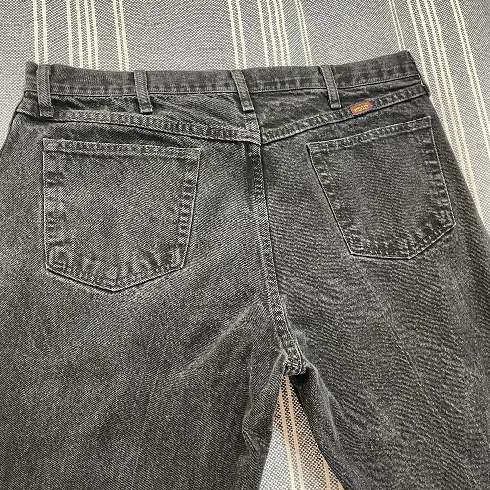 Rustler Faded Black Denim Jeans Mens Relaxed Fit 38x30 (40x30 Tag) Straight Leg